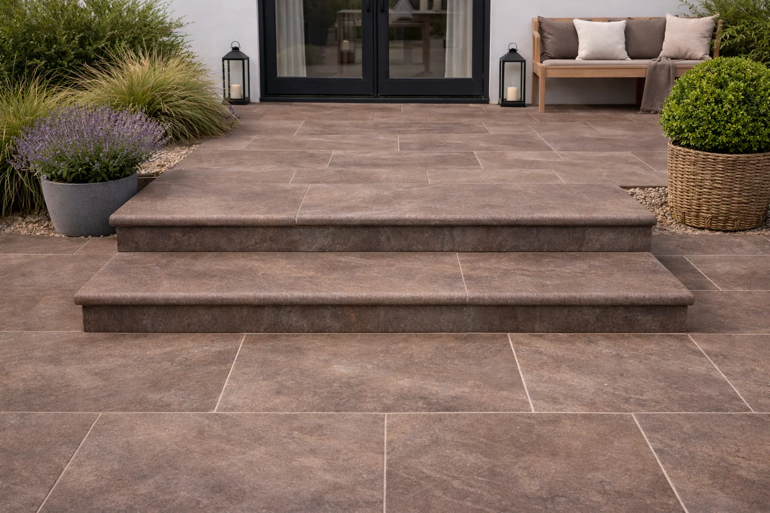 Brown Bullnose Steps 350x1000x40mm (Autumn Brown) - Image 3