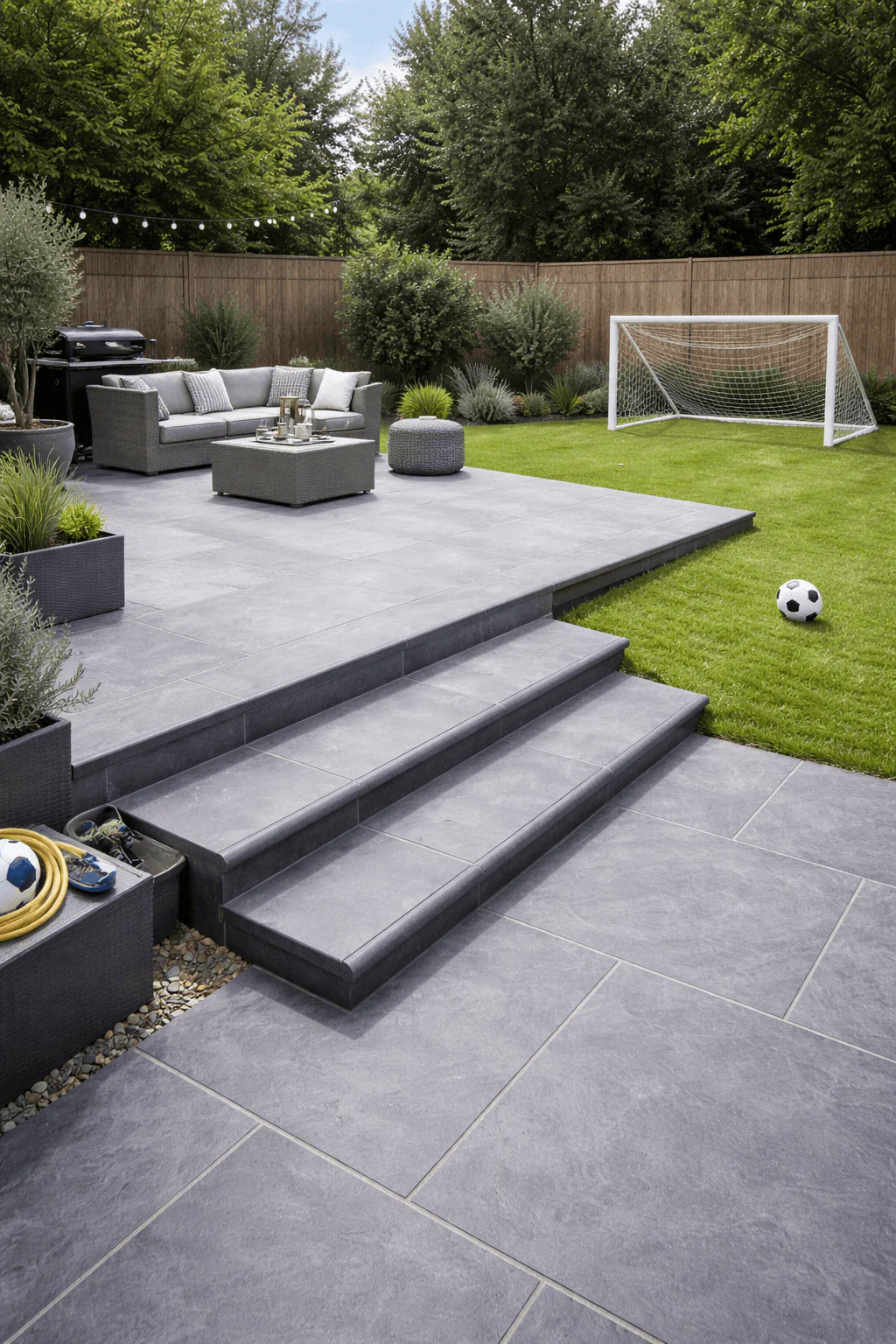 Dark Grey Bullnose Steps 350x1000x20mm (Silver) - Image 3